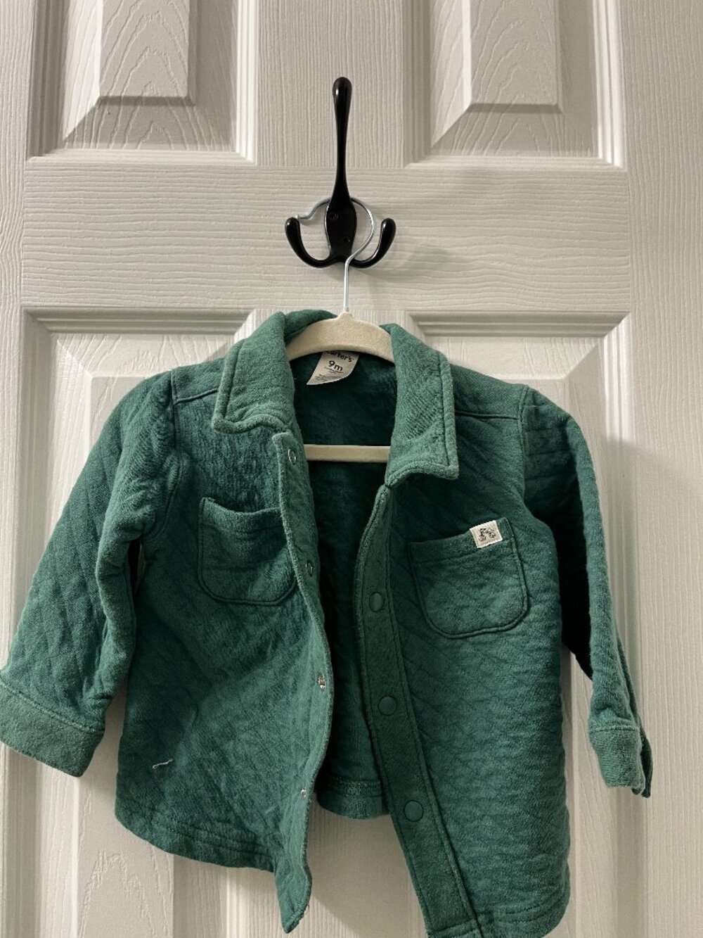 Carter's 9M Green Quilted Shacket